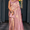 Ravishing Lavender Kanjivaram Silk Saree With Mesmeric Blouse Piece