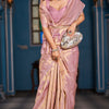 Ravishing Lavender Kanjivaram Silk Saree With Mesmeric Blouse Piece