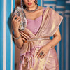 Ravishing Lavender Kanjivaram Silk Saree With Mesmeric Blouse Piece