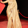 Sempiternal Beige Kanjivaram Silk Saree With Imbrication Blouse Piece