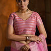 Zephyr Dark Pink Cotton Silk Saree With Pleasurable Blouse Piece