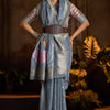 Captivating Grey Cotton Silk Saree With Sempiternal Blouse Piece