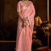 Enticing Peach Cotton Silk Saree With Chatoyant Blouse Piece