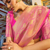 Groovy Yellow Soft Banarasi Silk Saree With Entrancing Blouse Piece