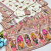 Gorgeous Beige Nylon Dola Pashmina Saree With Prodigal Blouse Piece