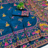 Flattering Blue Nylon Dola Pashmina Saree With Effulgent Blouse Piece
