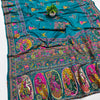 Mellifluous Rama Nylon Dola Pashmina Saree With Sensational Blouse Piece