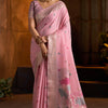 Skinny Baby Pink Cotton Silk Saree With Impressive Blouse Piece