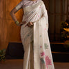 Beauteous Beige Cotton Silk Saree With Transcendent Blouse Piece