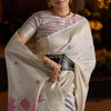 Beauteous Beige Cotton Silk Saree With Transcendent Blouse Piece