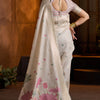 Beauteous Beige Cotton Silk Saree With Transcendent Blouse Piece