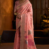 Admirable Peach Cotton Silk Saree With Beguiling Blouse Piece