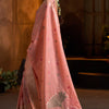 Admirable Peach Cotton Silk Saree With Beguiling Blouse Piece