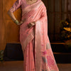 Admirable Peach Cotton Silk Saree With Beguiling Blouse Piece