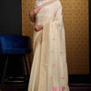 Snappy Beige Cotton Silk Saree With Lovely Blouse Piece