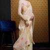 Snappy Beige Cotton Silk Saree With Lovely Blouse Piece