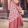 Demesne Lavender Organza Silk Saree With Lassitude Blouse Piece