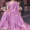 Magnificat Lavender Soft Banarasi Silk Saree With Confounding Blouse Piece