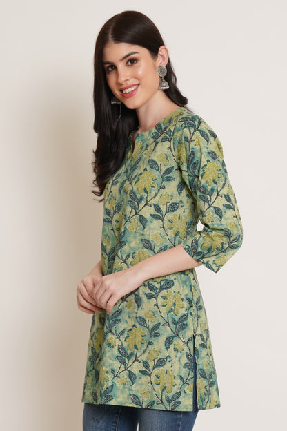 Jaipuri Cotton Printed Short Kurti for Women