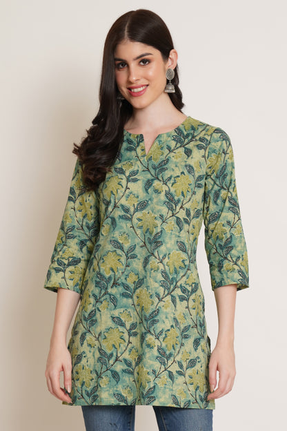 Jaipuri Cotton Printed Short Kurti for Women