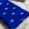 Royal Blue Silk Saree with Elegant Golden Zari Butti Work