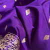 Regal Royal Purple Banarasi Silk Saree with Gold Zari Floral Buti & Ornate Pallu Design
