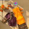 Sunlit Mustard Cotton Saree with Royal Elephant Zari Border