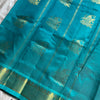 Midnight Royal Cotton Saree with Teal Zari Heritage Border
