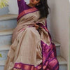 Admirable Beige Soft Silk Saree With Whimsical Blouse Piece
