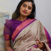 Admirable Beige Soft Silk Saree With Whimsical Blouse Piece