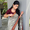 Stunner Grey Soft Silk Saree With Divine Blouse Piece
