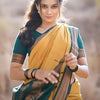 Inspiring Mustard Soft Silk Saree With Verdant Blouse Piece