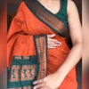 Marvellous Orange Soft Silk Saree With Unique Blouse Piece
