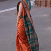 Dalliance Orange Soft Silk Saree With Nectarous Blouse Piece