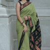 Imbrication Pista Soft Silk Saree With Ravishing Blouse Piece