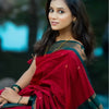 Comely Red Soft Silk Saree With Dalliance Blouse Piece