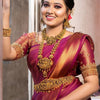 Luxuriant Dark Pink Soft Silk Saree With Majestic Blouse Piece