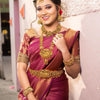 Luxuriant Dark Pink Soft Silk Saree With Majestic Blouse Piece
