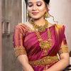 Luxuriant Dark Pink Soft Silk Saree With Majestic Blouse Piece