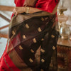 Classy Red Cotton Silk Saree With Designer Blouse Piece