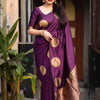 Fairytale Purple Soft Silk Saree With Comely Blouse Piece