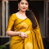 Ebullience Yellow Soft Silk Saree With Ratatouille Blouse Piece