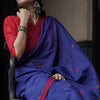 Devastating Blue Cotton Silk Saree With Felicitous Blouse Piece