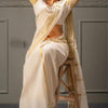 Petrichor Off White Soft Silk Saree With Scrumptious Blouse Piece
