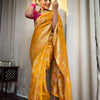 Desirable Yellow Soft Silk Saree With Classic Blouse Piece