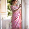 Incomparable Baby Pink Pink Soft Silk Saree With Snazzy Blouse Piece