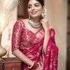 Chatoyant Dark Pink Soft Silk Saree With Chatoyant Blouse Piece