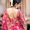 Chatoyant Dark Pink Soft Silk Saree With Chatoyant Blouse Piece