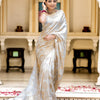 Snappy Off White Soft Silk Saree With Transcendent Blouse Piece