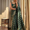 Adorning Dark Green Soft Silk Saree With Energetic Blouse Piece